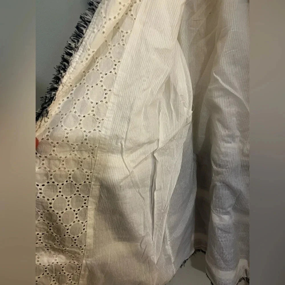 Women’s Chicos Jacket 3P with blue accents and white eyelet fabric - Picture 5 of 6